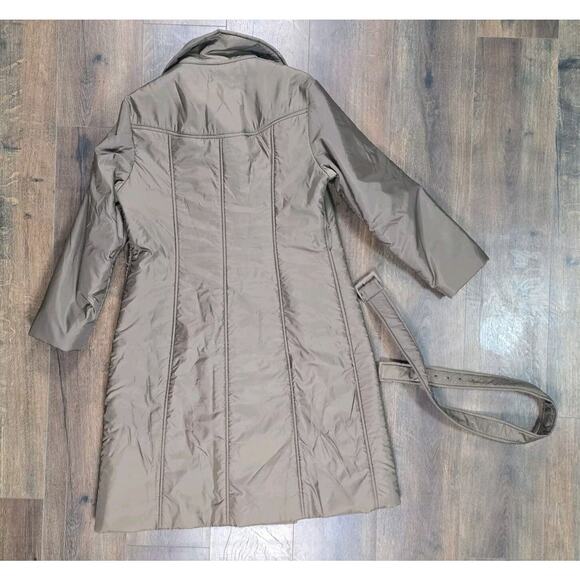 Vintage Bromleigh 14 Brown/bronze Trench Long Coat Jacket Belted Lightweight‎ - Picture 14 of 16